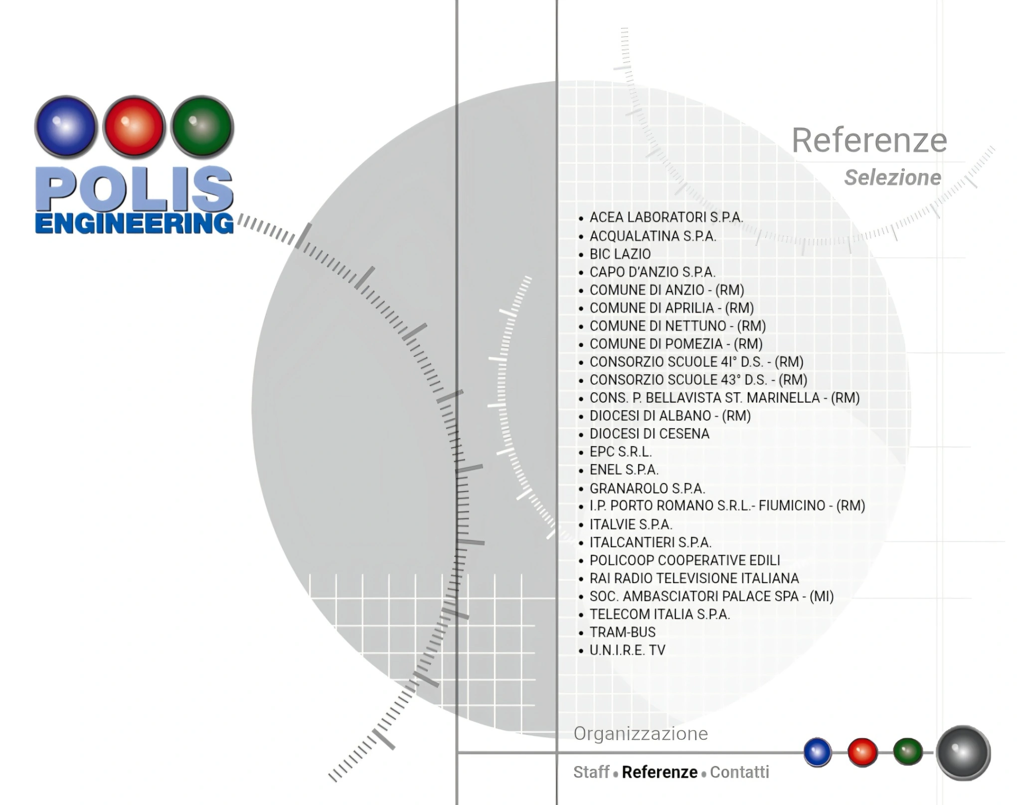 Le referenze del primo sito Polis Engineering
